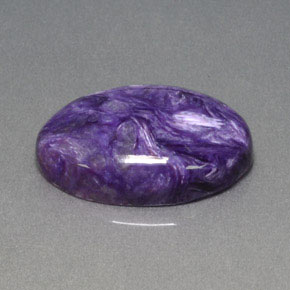 Caroite naturale viola da 15,50 ct, taglio ovale, opaco