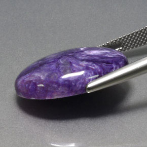 Caroite naturale viola da 15,50 ct, taglio ovale, opaco