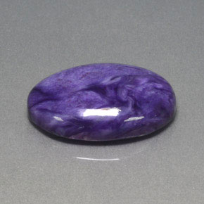 Charoite Viola naturale da 15.70 ct, Taglio ovale, Opaco