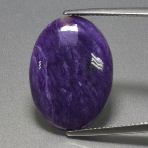 Charoite Viola naturale da 11.88 ct, Taglio ovale, Opaco
