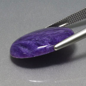 Caroite naturale viola da 11,14 ct, taglio ovale, opaco