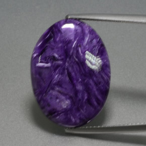Charoite Viola naturale da 12.96 ct, Taglio ovale, Opaco