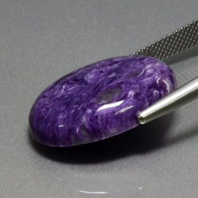 Caroite naturale viola da 15,03 ct, taglio ovale, opaco