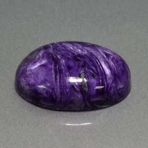 Charoite Viola naturale da 19.17 ct, Taglio ovale, Opaco