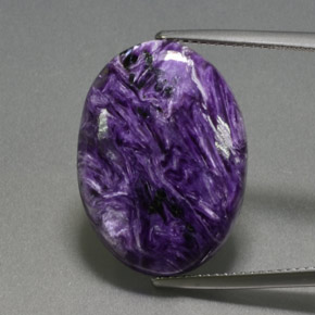 Caroite naturale viola da 13,86 ct, taglio ovale, opaco