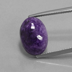Charoite Viola naturale da 6.09 ct, Taglio ovale, Opaco