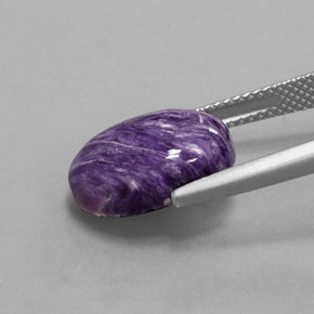 Caroite naturale viola da 5,59 ct, taglio ovale, opaco