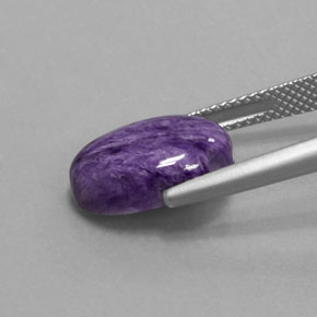 Caroite naturale viola da 4,77 ct, taglio ovale, opaco