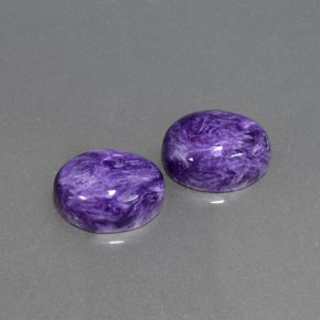 Caroite naturale viola da  ct, taglio ovale, opaco