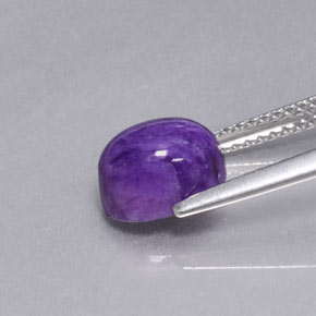 Caroite naturale viola da 1,96 ct, taglio ovale, opaco