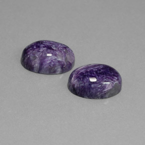 Caroite naturale viola da  ct, taglio ovale, opaco