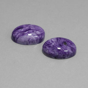 Caroite naturale viola da  ct, taglio ovale, opaco