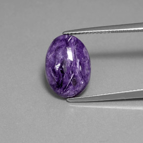 Charoite Viola naturale da 3.54 ct, Taglio ovale, Opaco