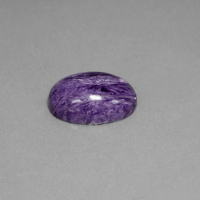 Caroite naturale viola da 5,52 ct, taglio ovale, opaco