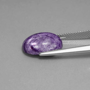 Caroite naturale viola da 5,52 ct, taglio ovale, opaco
