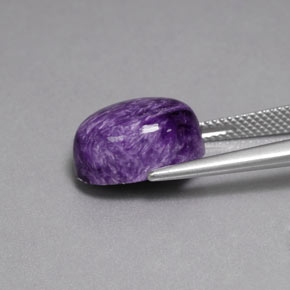 Charoite Viola naturale da 8.26 ct, Taglio ovale, Opaco