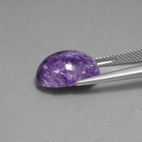 Charoite Viola naturale da 6.56 ct, Taglio ovale, Opaco