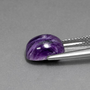 Charoite Viola naturale da 3.12 ct, Taglio ovale, Opaco