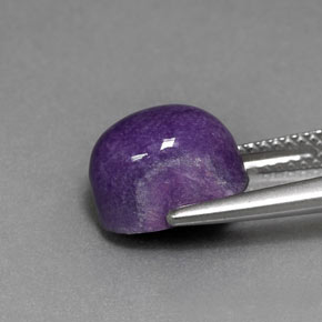 Caroite naturale viola da 4,31 ct, taglio ovale, opaco