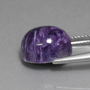 Charoite Viola naturale da 6.93 ct, Taglio ovale, Opaco