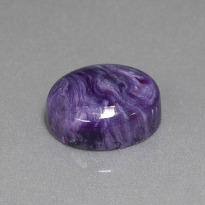 Charoite Viola naturale da 5.19 ct, Taglio ovale, Opaco