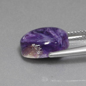 Charoite Viola naturale da 5.19 ct, Taglio ovale, Opaco
