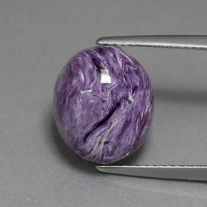 Charoite Viola naturale da 5.45 ct, Taglio ovale, Opaco