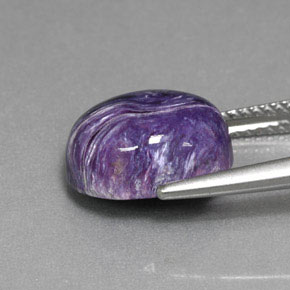 Caroite naturale viola da 5,56 ct, taglio ovale, opaco