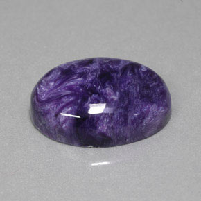 Caroite naturale viola da 15,67 ct, taglio ovale, opaco
