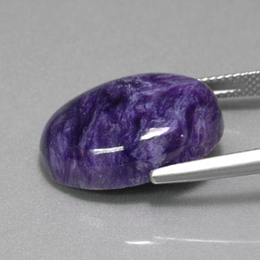 Caroite naturale viola da 15,67 ct, taglio ovale, opaco