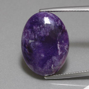 Charoite Viola naturale da 12.62 ct, Taglio ovale, Opaco