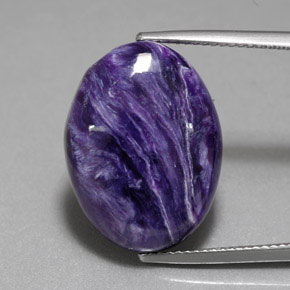 Charoite Viola naturale da 13.13 ct, Taglio ovale, Opaco