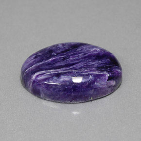Charoite Viola naturale da 13.13 ct, Taglio ovale, Opaco