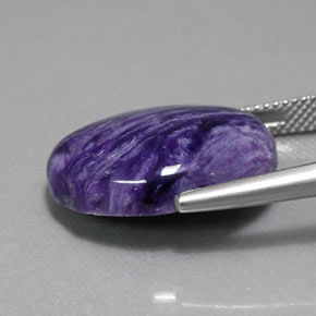 Charoite Viola naturale da 13.13 ct, Taglio ovale, Opaco