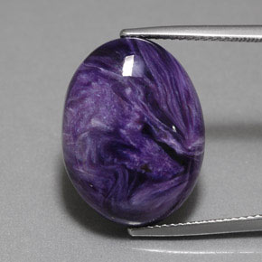 Charoite Viola naturale da 17.18 ct, Taglio ovale, Opaco