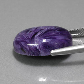 Charoite Viola naturale da 17.18 ct, Taglio ovale, Opaco