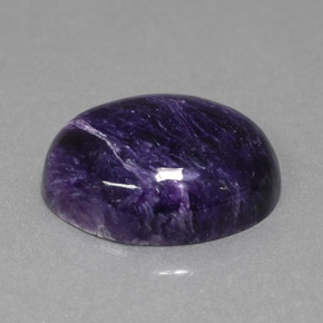 Caroite viola naturale da 16,07 ct, taglio ovale, opaco