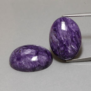 Caroite naturale viola da  ct, taglio ovale, opaco