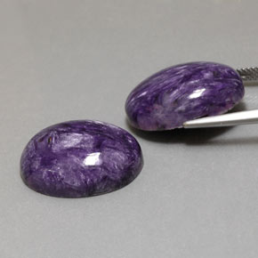 Caroite naturale viola da  ct, taglio ovale, opaco