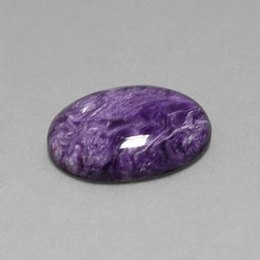 Caroite naturale viola da 13,16 ct, taglio ovale, opaco