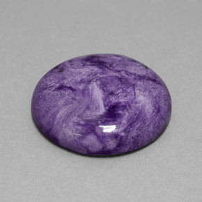 Caroite naturale viola da 14,76 ct, taglio rotondo, opaco