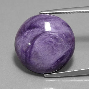 Charoite Viola naturale da 11.28 ct, Taglio rotondo, Opaco