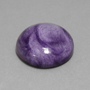 Charoite Viola naturale da 11.28 ct, Taglio rotondo, Opaco