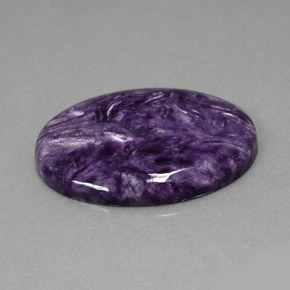 Caroite naturale viola da 23,69 ct, taglio ovale, opaco