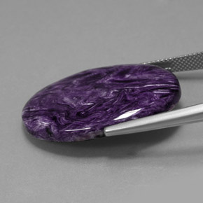 Caroite naturale viola da 23,69 ct, taglio ovale, opaco