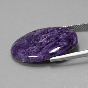 Charoite Viola naturale da 23.93 ct, Taglio ovale, Opaco