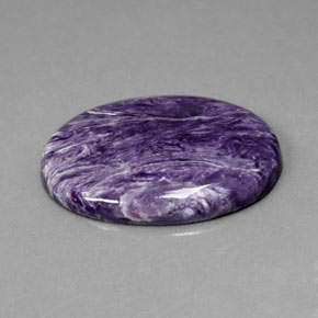 Caroite naturale viola da 25,13 ct, taglio ovale, opaco