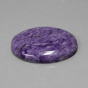 Charoite Viola naturale da 27.59 ct, Taglio ovale, Opaco
