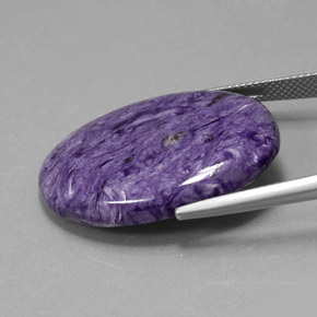 Charoite Viola naturale da 27.59 ct, Taglio ovale, Opaco