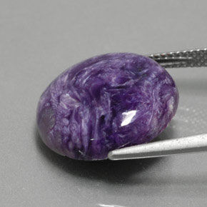 Charoite Viola naturale da 10.76 ct, Taglio rotondo, Opaco